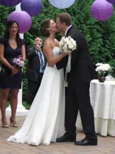 Jeff and Asya share their first kiss as husband and wife.