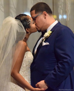 Newlyweds Latitia and Eloyd share that powerful first kiss
