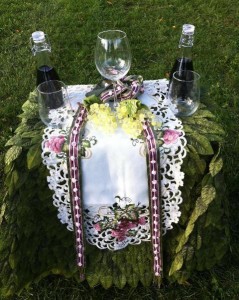 Altar for vineyard wedding